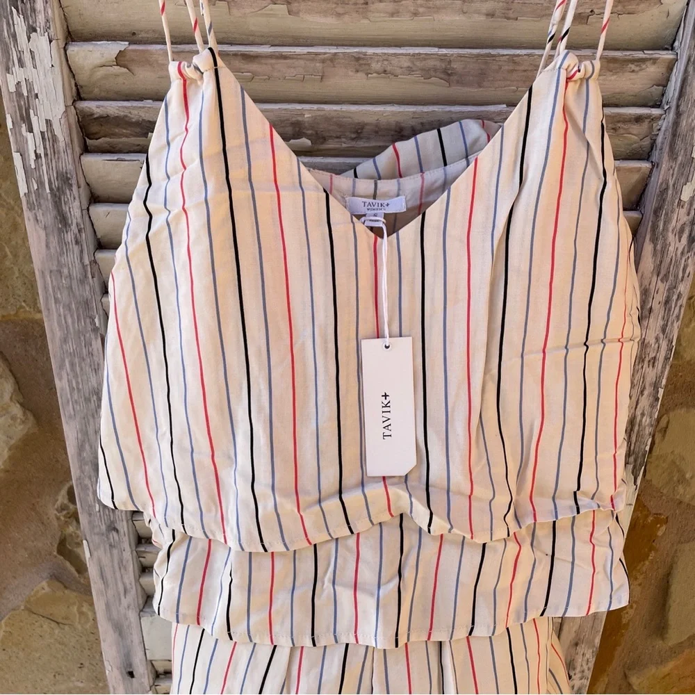 NWT Tavik Women's Romper Shorts Striped Faithful size Small.